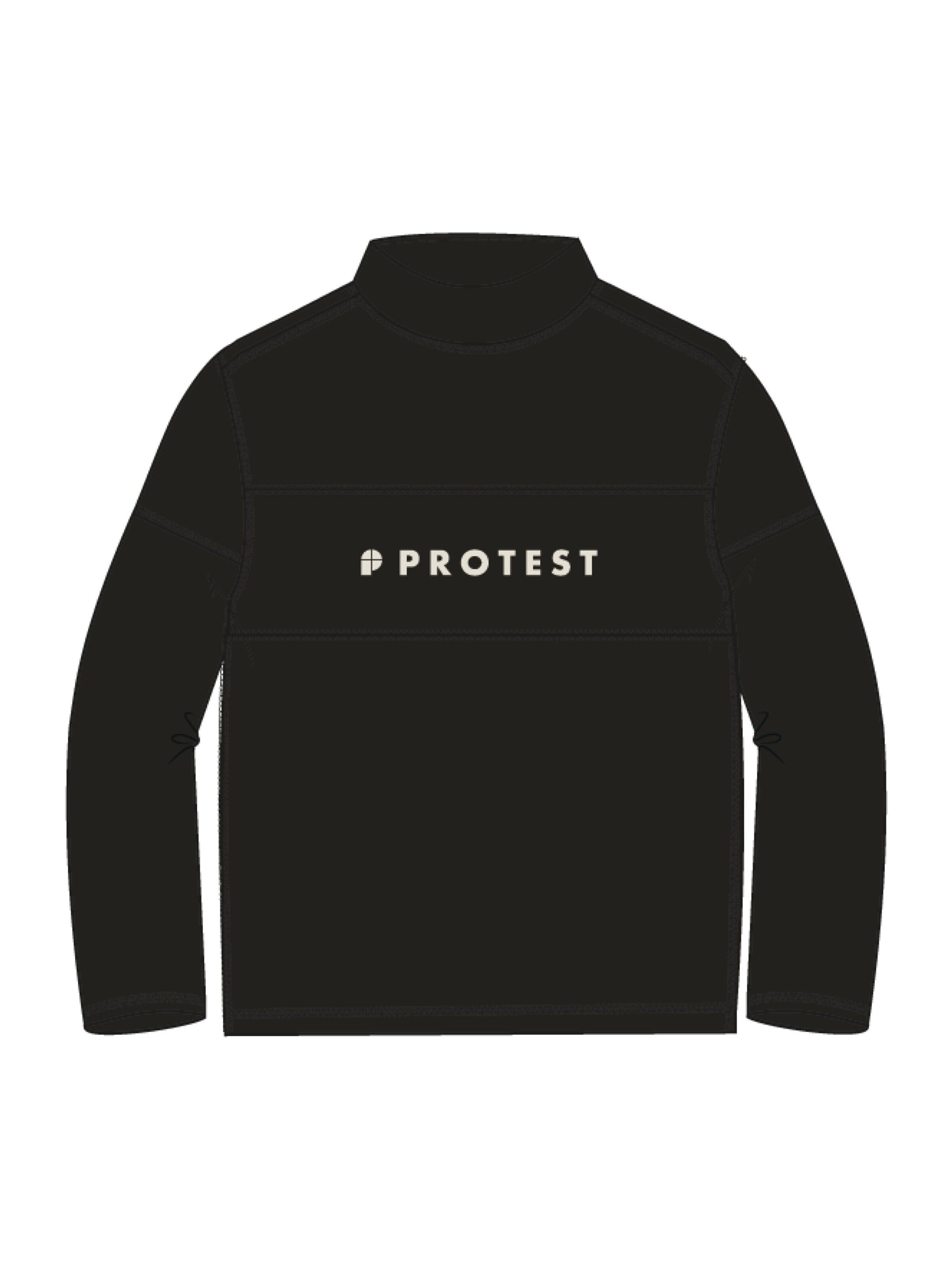 PROTEST Sportsweatshirt 'PRTLevin' in Zwart: voorkant