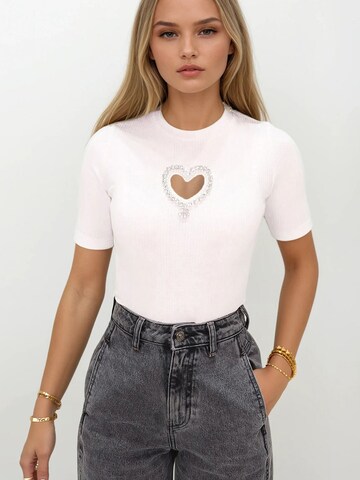 T-shirt Trend Alaçatı Stili en blanc : devant