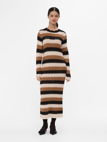OBJECT Knitted dress in Beige: front