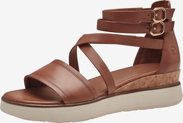 TAMARIS Sandals in Brown: front