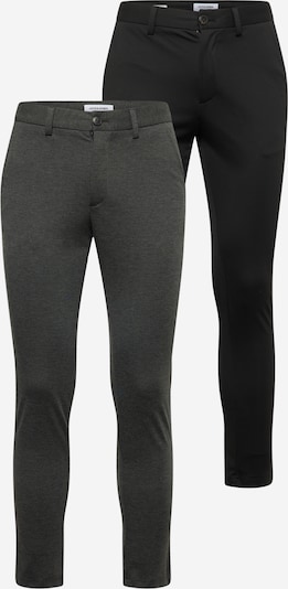 JACK & JONES Chino hlače | pegasto siva / črna barva, Prikaz izdelka