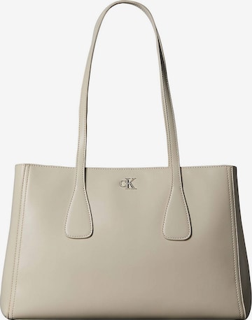 Cabas Calvin Klein en beige : devant