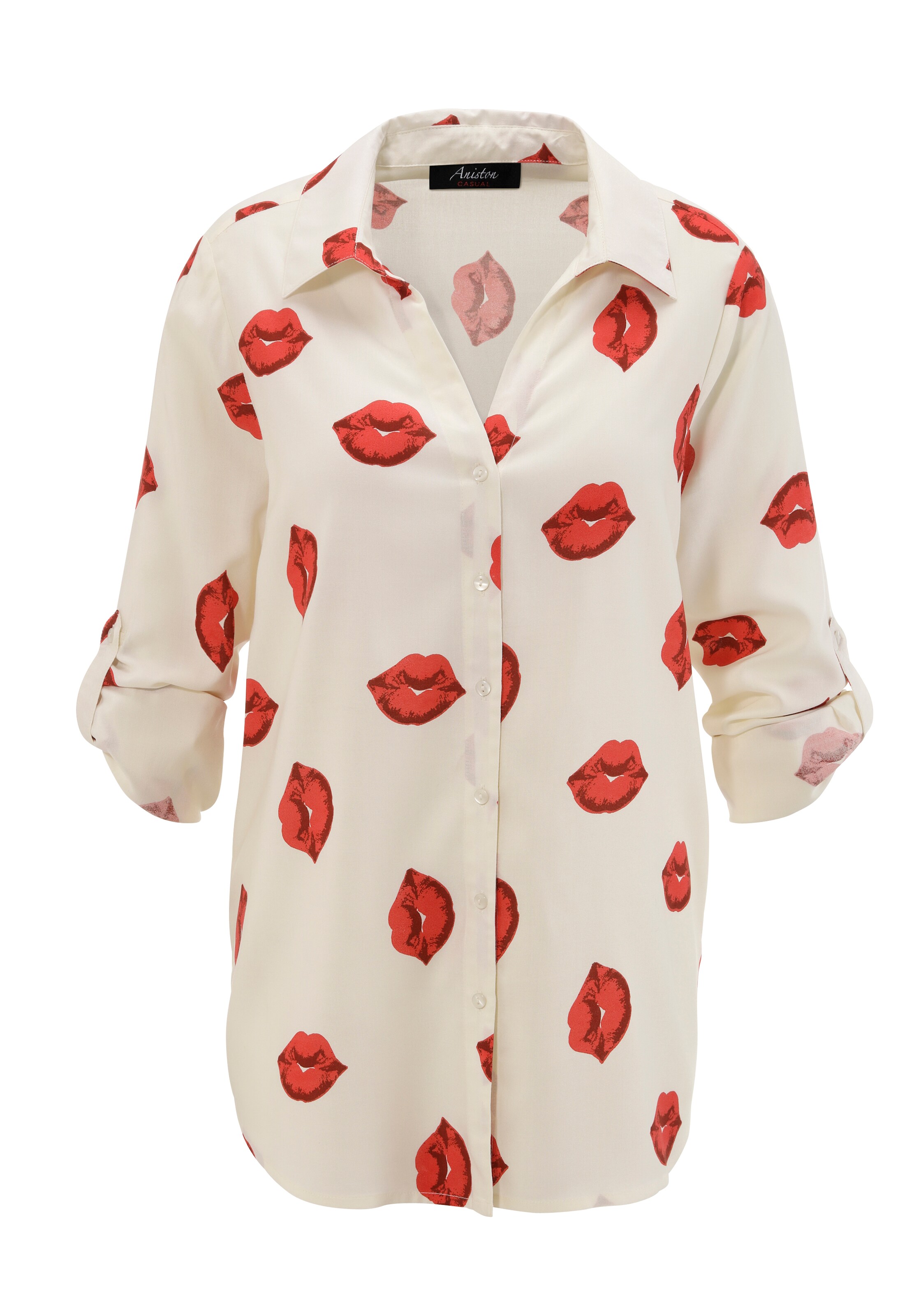 Aniston CASUAL Bluse in Weiß: Vorderseite