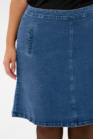 KAFFE CURVE Rok 'KCleni' in Blauw