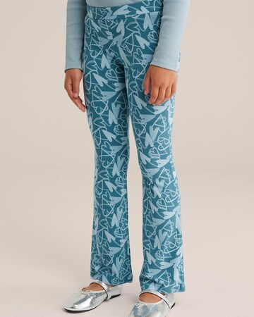 WE Fashion Regular Leggings in Blue: front
