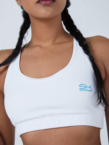 SPORTKIND Bustier Sport-BH 'Wide Straps'‌‌‌‌‌‌‌ in Weiß