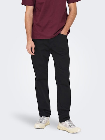 Only & Sons Обычный Джинсы 'ONSEDGE' в Черный: спереди