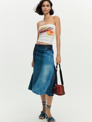 Desigual Top 'Strapless' in Wit