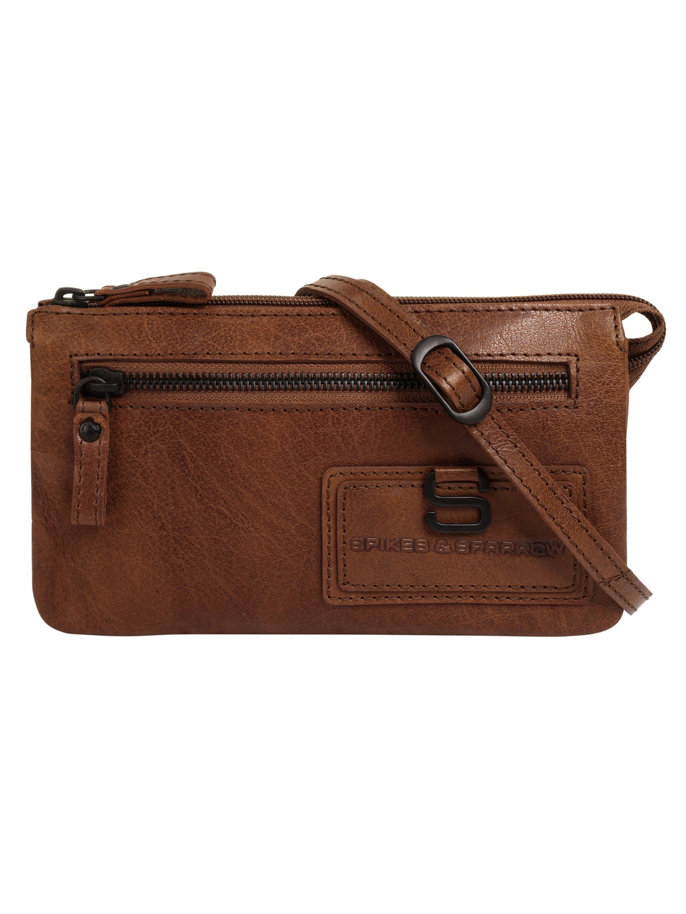 Spikes & Sparrow - Bolso de hombro 'CROSS BODY MINI' en marrón: frente