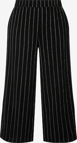 Wide leg Pantaloni de la Ulla Popken pe negru: față