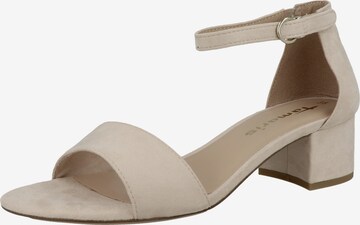 TAMARIS Sandalen met riem in Beige: voorkant