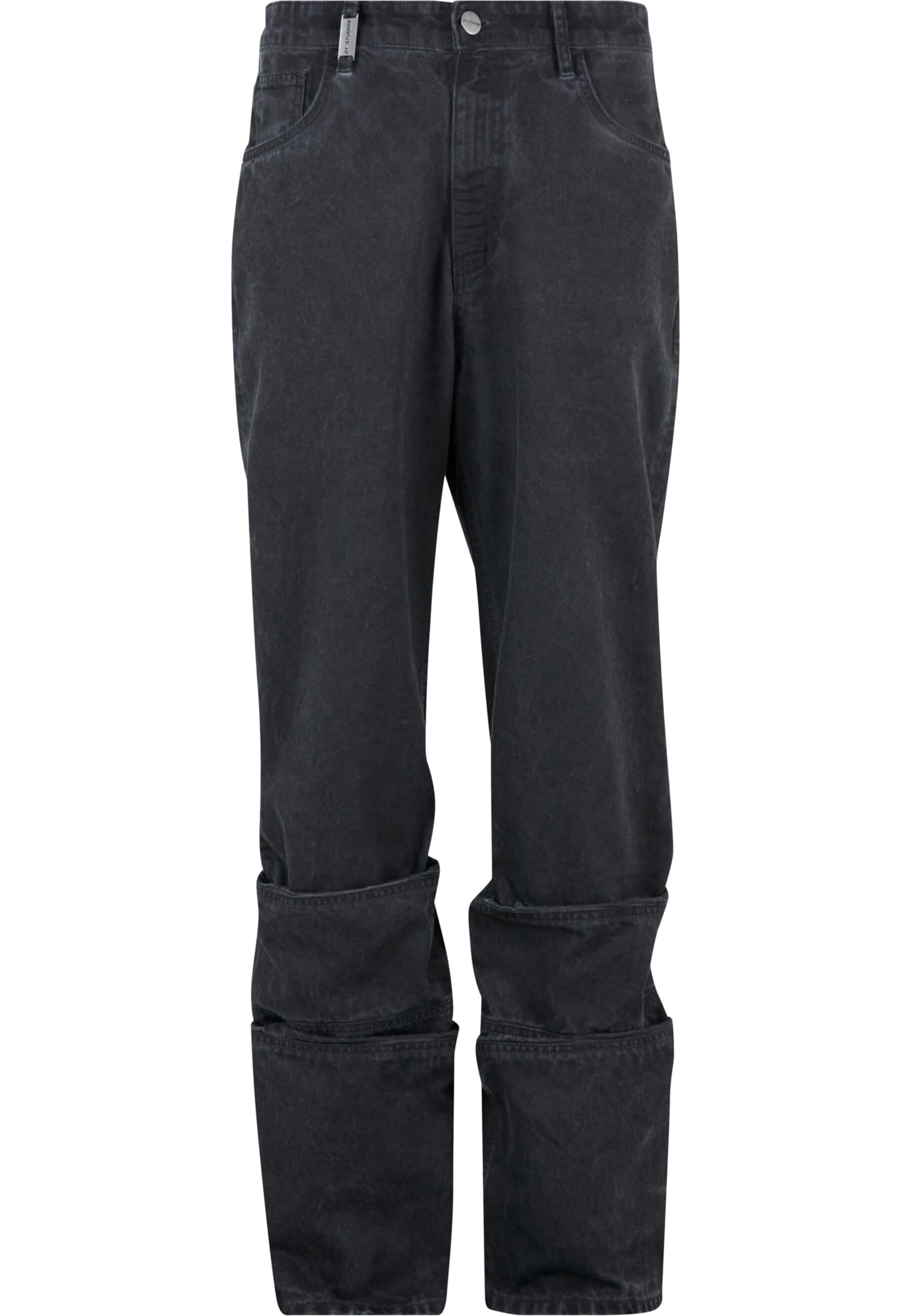 2Y Studios Baggy Džíny 'Omari' – černá: přední strana