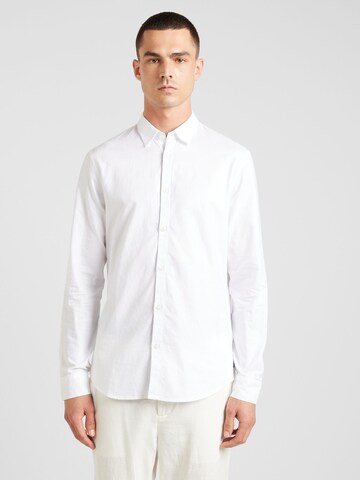 Regular fit Camicia business 'CAMICIA' di ARMANI EXCHANGE in bianco: frontale