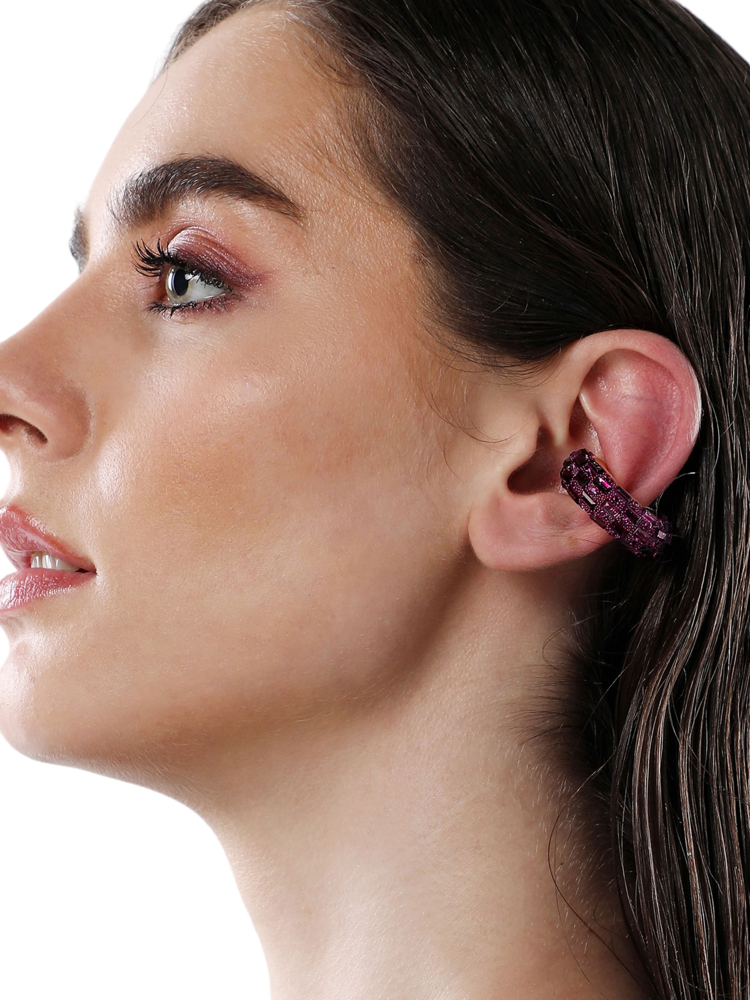 Boucles d'oreilles ' Peggie ' SOHI en violet : devant