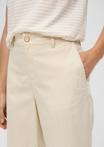 Wide Leg Pantalon à plis s.Oliver en beige