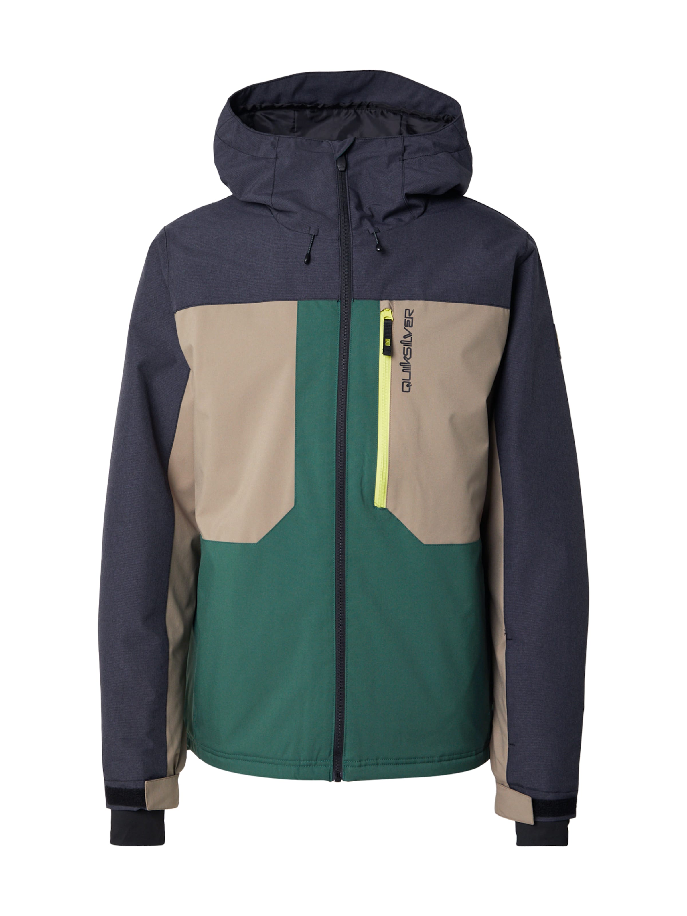 žalia QUIKSILVER Sportinė striukė &#x27;DAWSON&#x27;: priekis