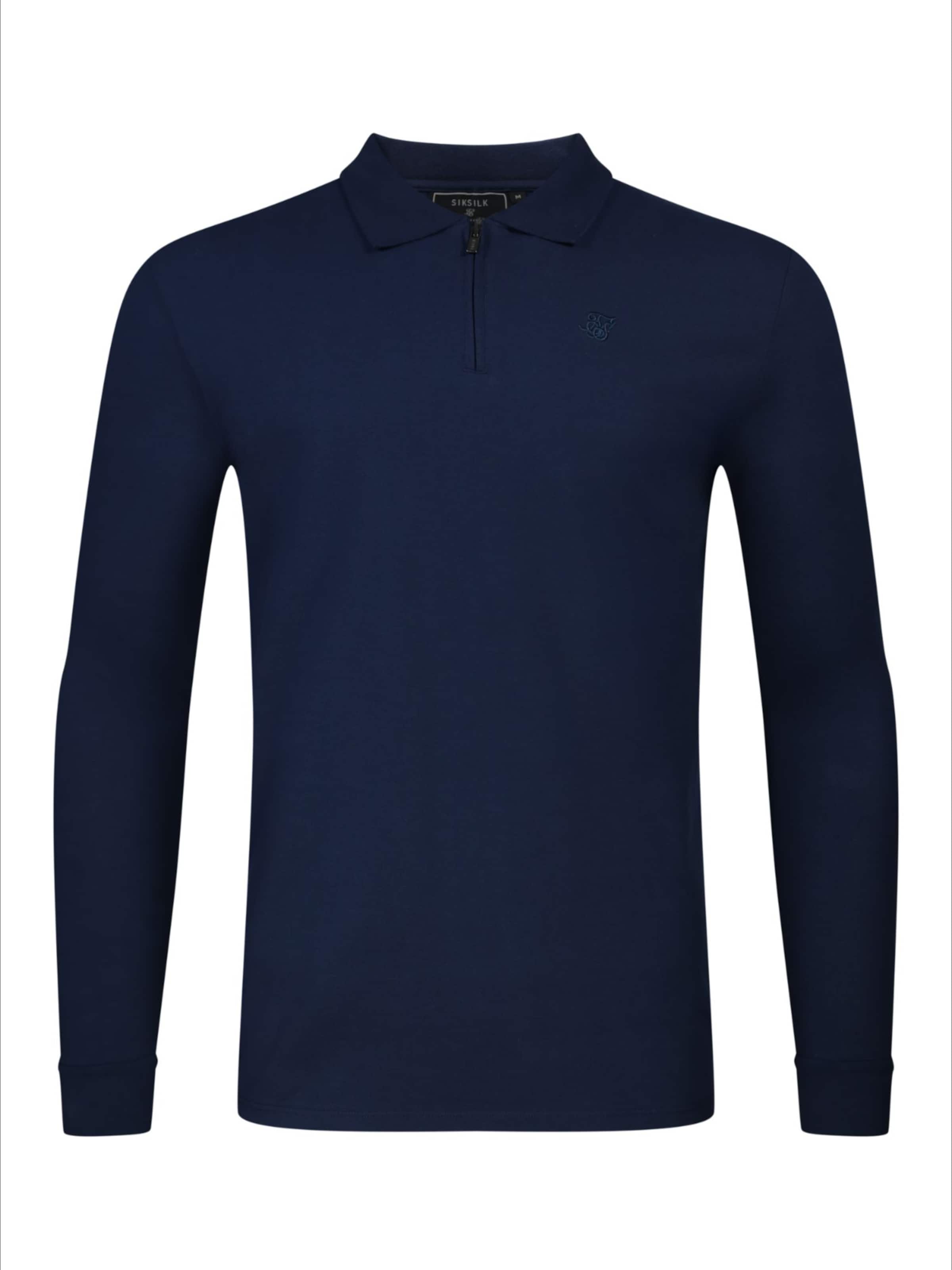 SikSilk T-Shirt en bleu marine, Vue avec produit
