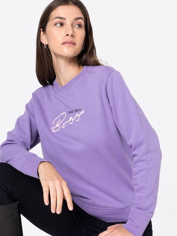 BOSS Orange Sweatshirt 'Ela' in Purple