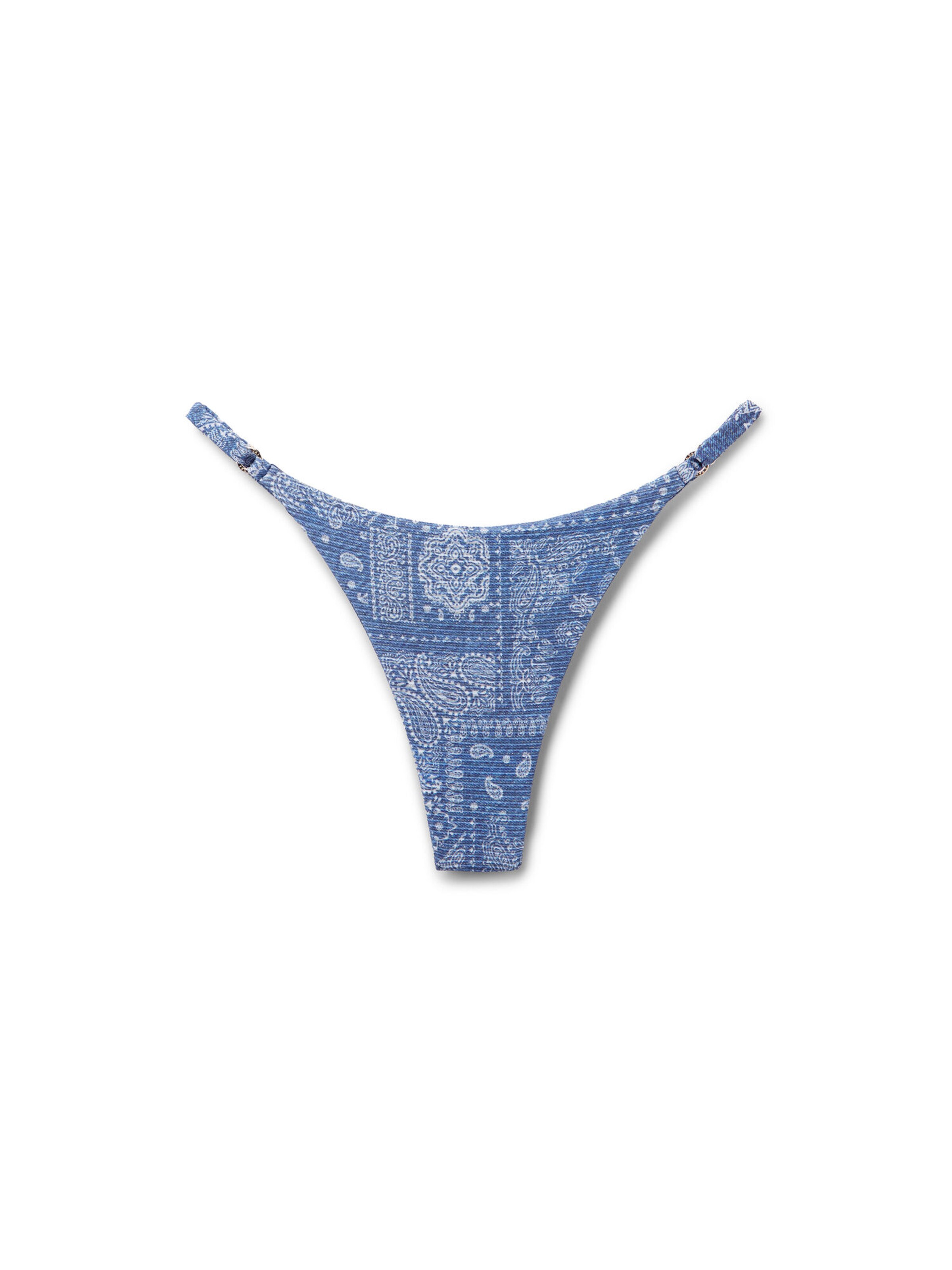 CALZEDONIA Brazilian-Bikinihose 'Paisley' in Blau: Vorderseite