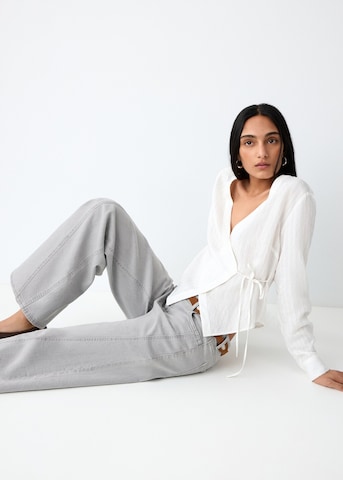 MANGO TEEN Wide leg Jeans in Grey