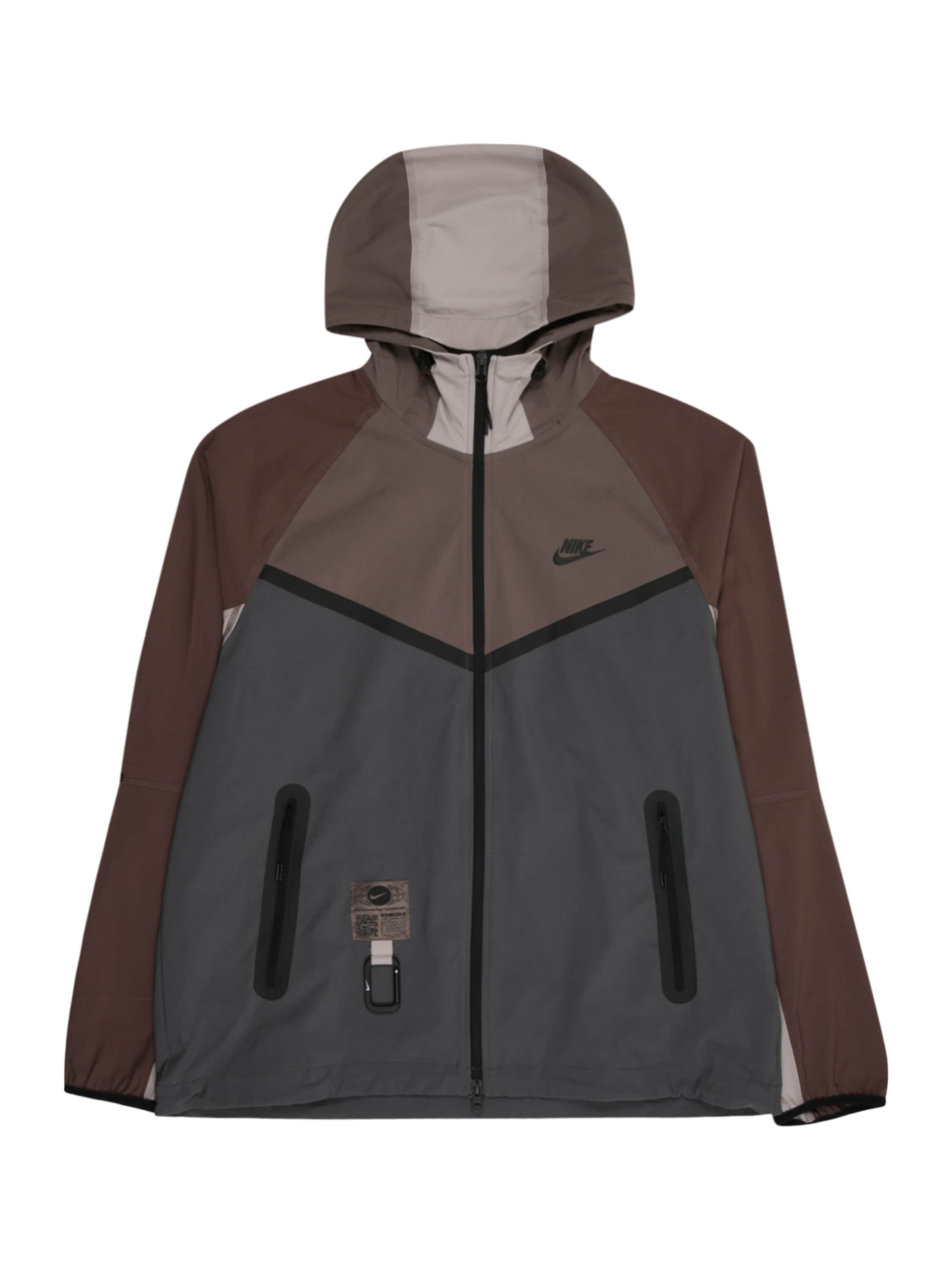 Geacă de primăvară-toamnă de la Nike Sportswear pe gri: față