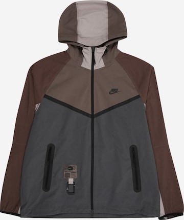 Nike SportswearPrijelazna jakna - siva boja: prednji dio