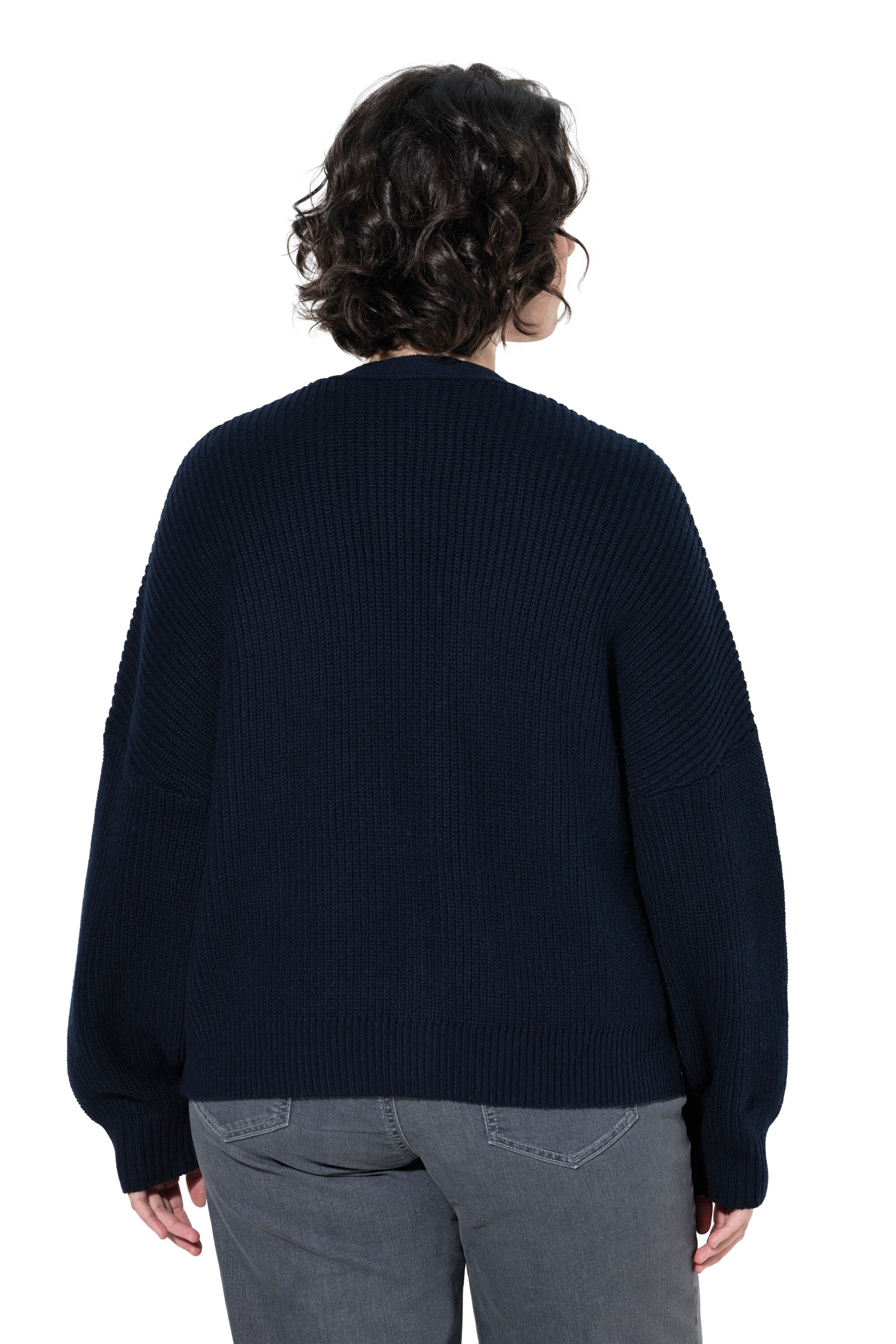 Ulla Popken Strickjacke in Blau