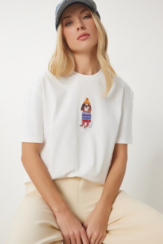 Maglietta di Happiness İstanbul in bianco