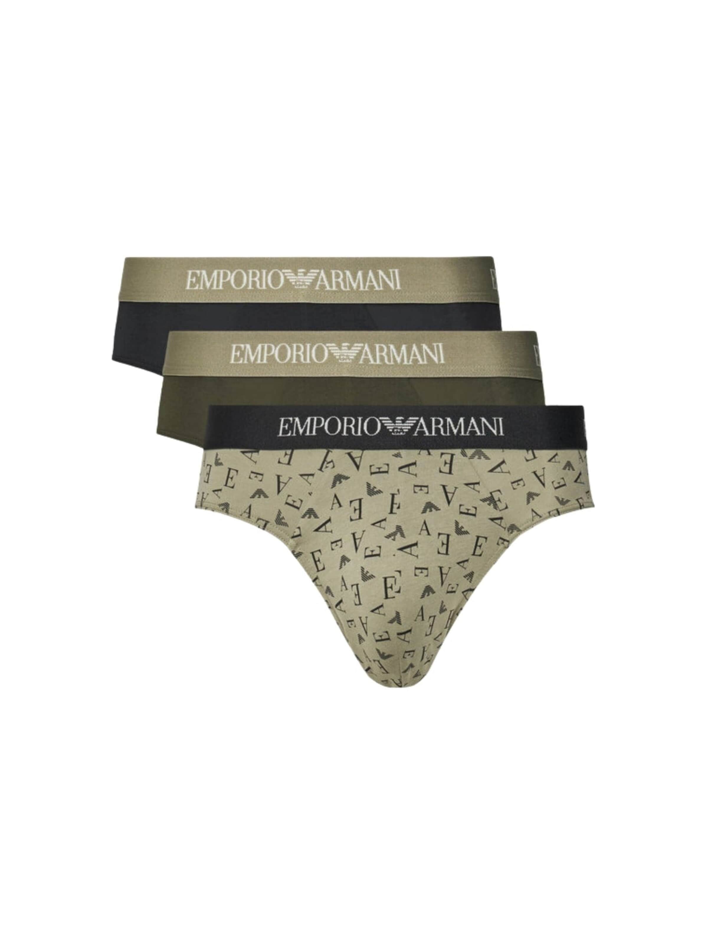 Slip 'Men's Briefs 3-Pack' di Emporio Armani in nero: frontale