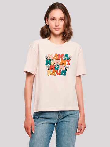F4NT4STIC T-Shỉrt 'Mothers Day Floral Accent Mom Life Humor Trendy Aesthetic' in Pink: Vorderseite