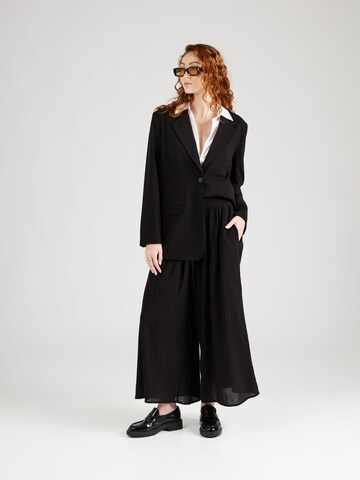 Lindex Wide Leg Hose in Schwarz