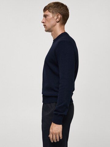 MANGO MAN Trui 'Lotus' in Blauw