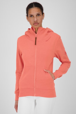 Alife and Kickin Zip-Up Hoodie 'YasminaAK' in Orange: front