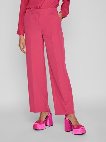 VILA Normalny krój Spodnie w kant 'Mya' w kolorze różowy: przód