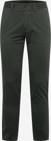 Coupe slim Pantalon chino 'Taber' BOSS en vert : devant