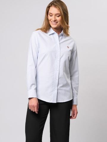 U.S. POLO ASSN. Blouse 'Gina' in Blauw: voorkant
