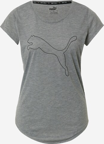 T-shirt fonctionnel 'HEATHER' PUMA en gris : devant