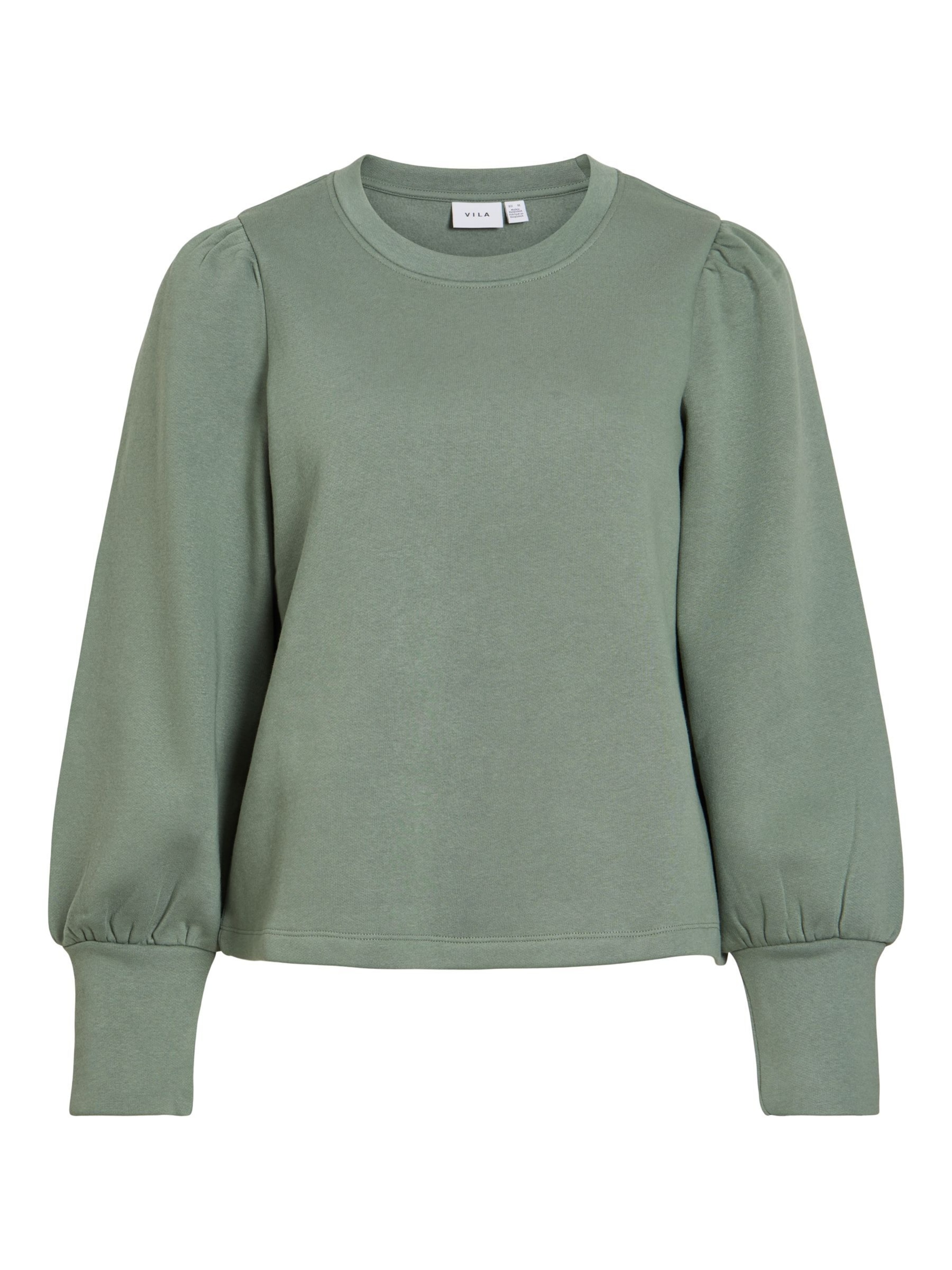 Sweat-shirt 'VERA' VILA en vert : devant