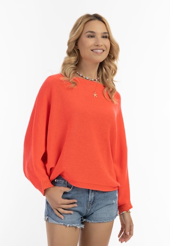 IZIA Sweater in Orange: front