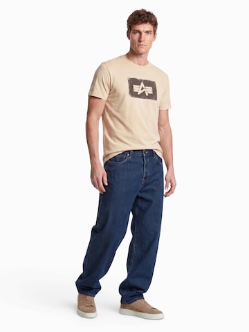 ALPHA INDUSTRIES Тениска в бежово