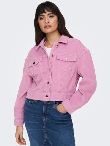 ONLY Демисезонная куртка 'Malibu' в Ярко-розовый: спереди
