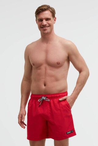 CAMP DAVID Board Shorts in Red: front