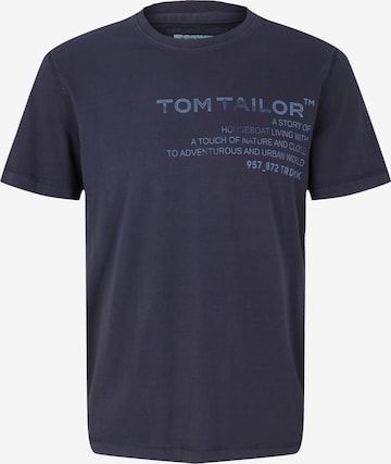 T-Shirt TOM TAILOR en bleu : devant