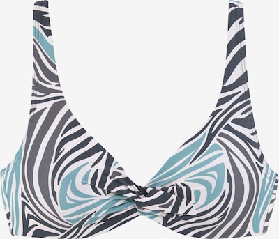 SUNSEEKER Bikini top in Light blue / Grey / White, Item view