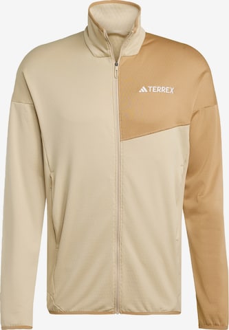 Veste en polaire fonctionnelle 'Xperior' ADIDAS TERREX en beige : devant