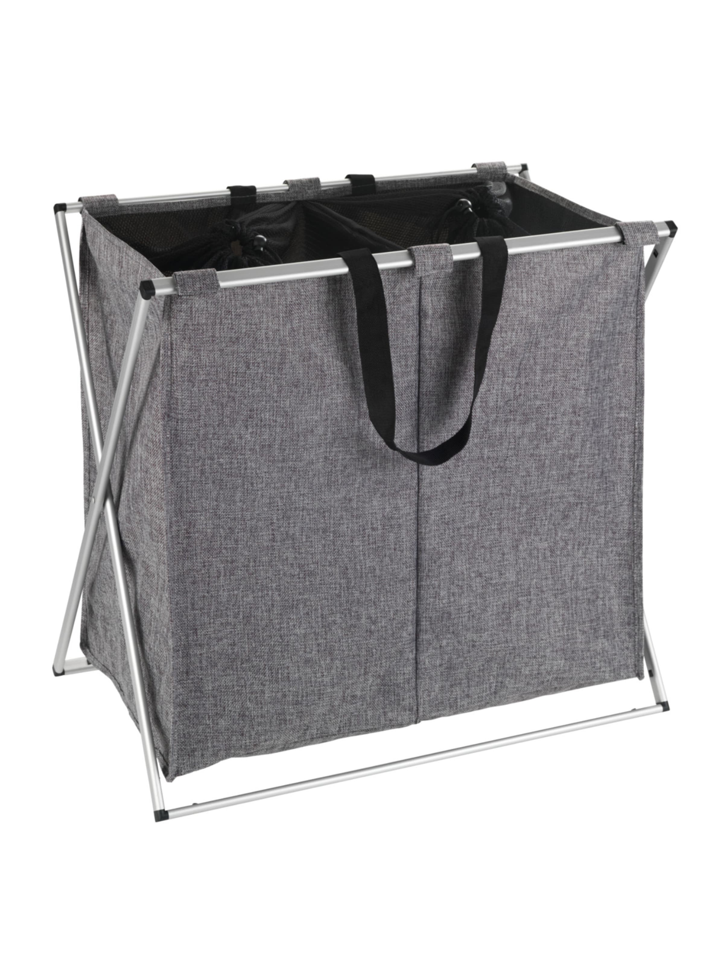 Wenko Laundry Basket 'Duo' in Grey: front