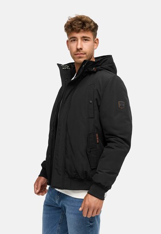 INDICODE JEANS Winterjas 'Albanos ' in Zwart