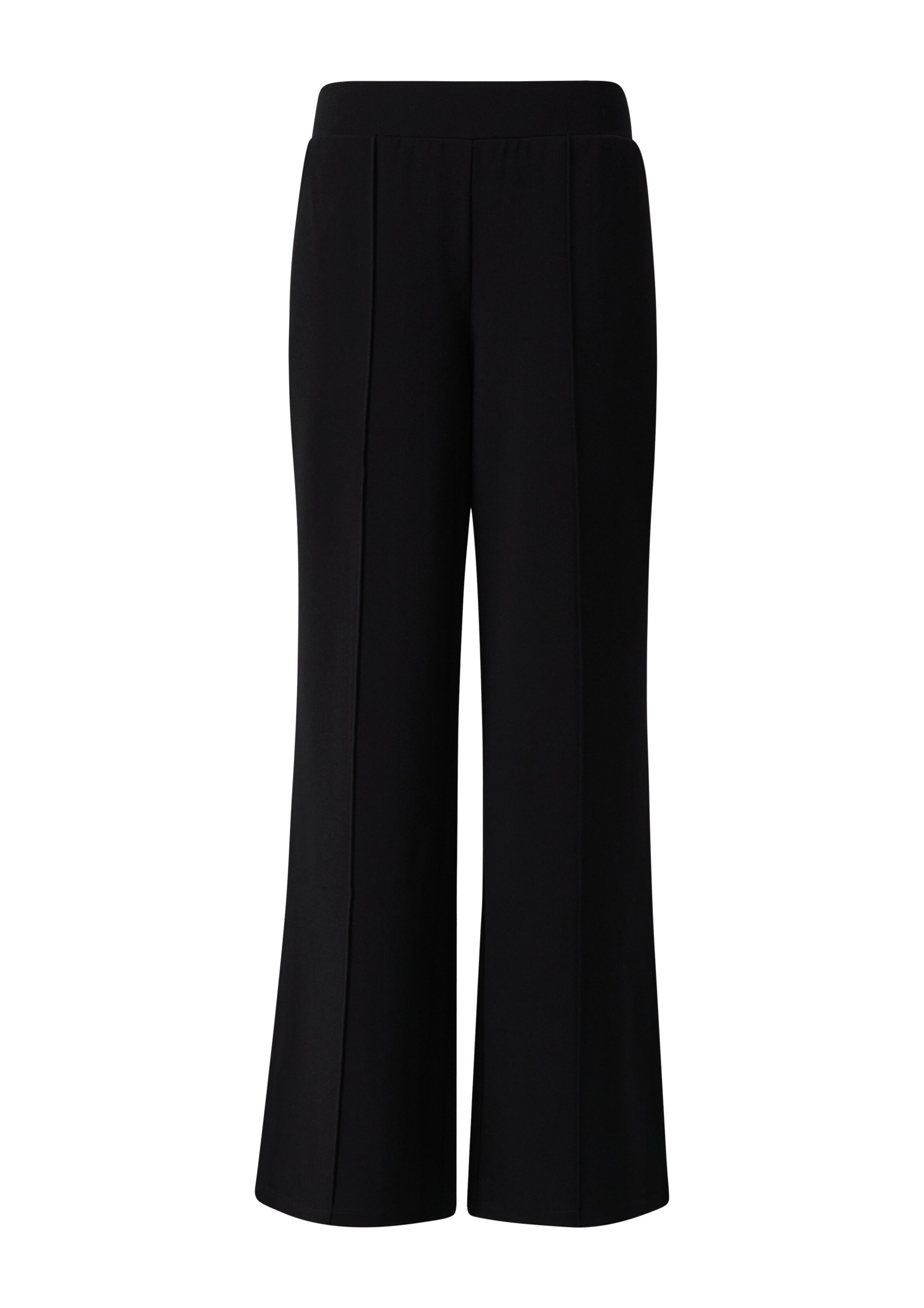 s.Oliver Wide Leg Hose in Schwarz: Vorderseite