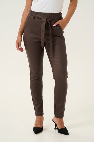 Cream Slimfit Hose 'Torid' in Braun