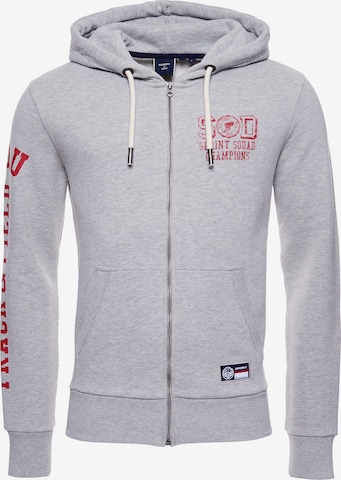 Superdry Sweatjacke 'Track & Field' in Grau: predná strana